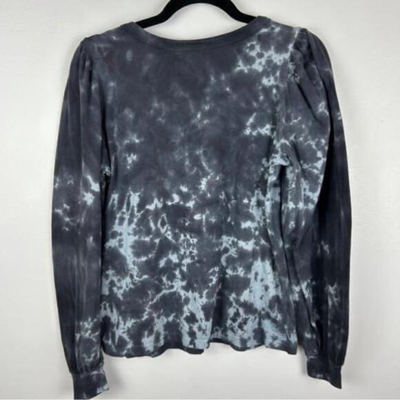 Sundays Casual Cotton Relaxed Tie Dye Round Neck Long Sleeve Top XS Blue NWT - Picture 14 of 14